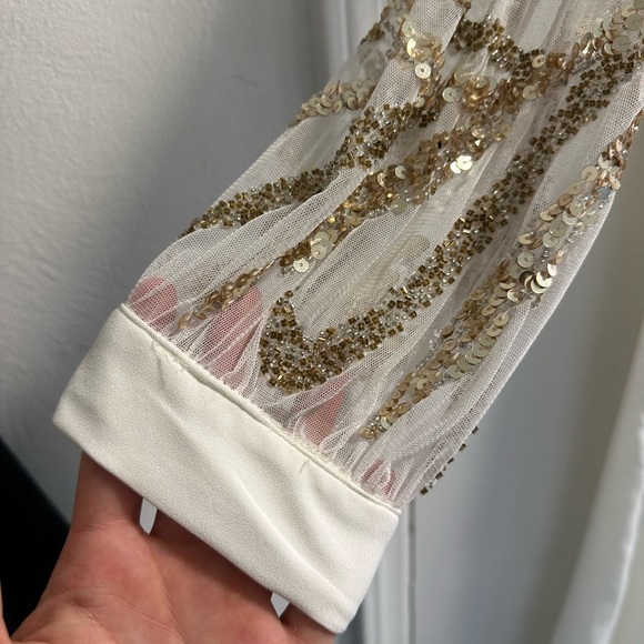 ASOS Virgo lounge long maxi dress with side slit white new with tags size UK12 - Picture 11 of 12